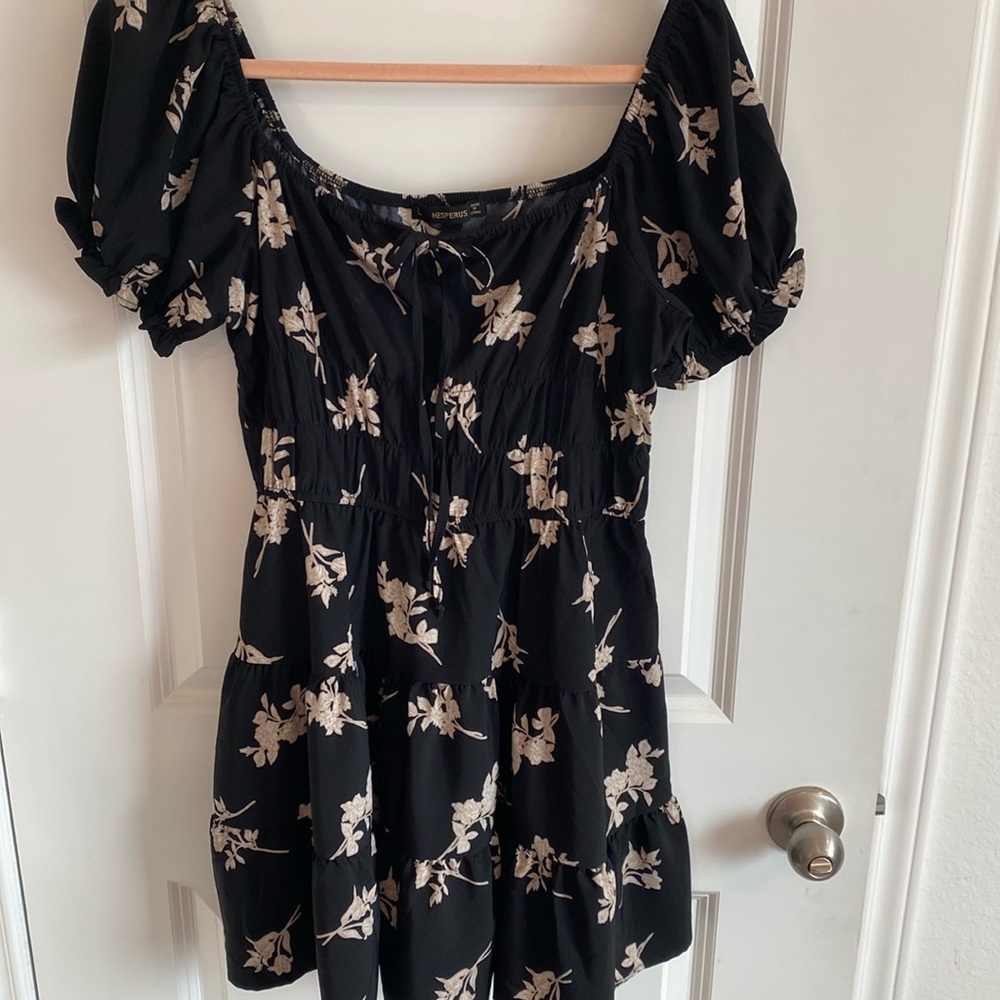Hesperus Black Floral Dress
